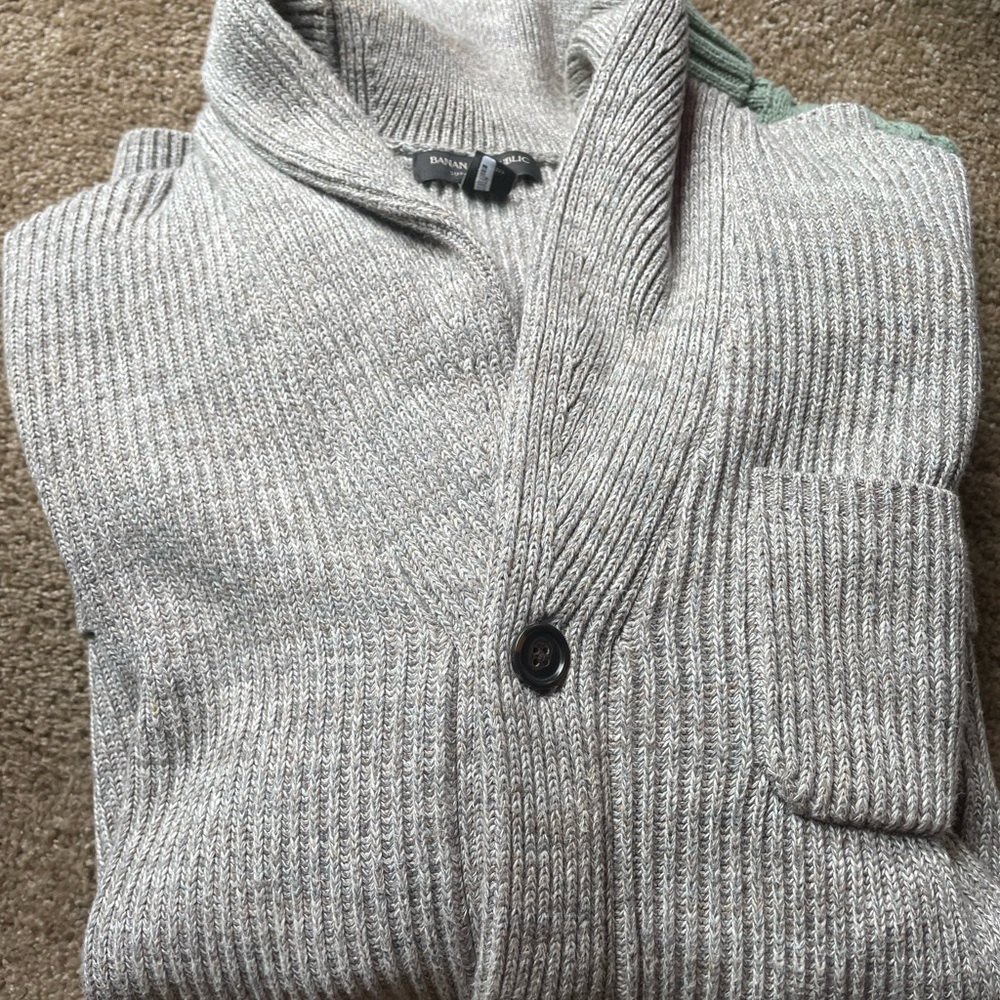 Banana Republic Cardigan Gray XL Mens